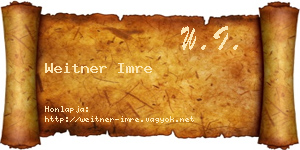 Weitner Imre névjegykártya